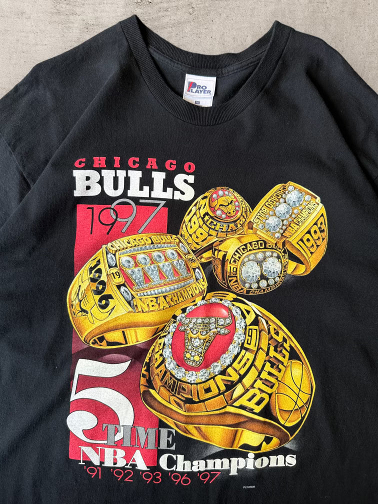 1997 Pro Player Chicago Bulls Rings T-Shirt - XXL
