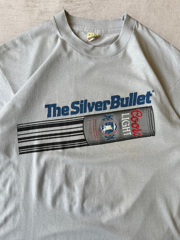 80s The Silver Bullet Coors Light T-Shirt - Large