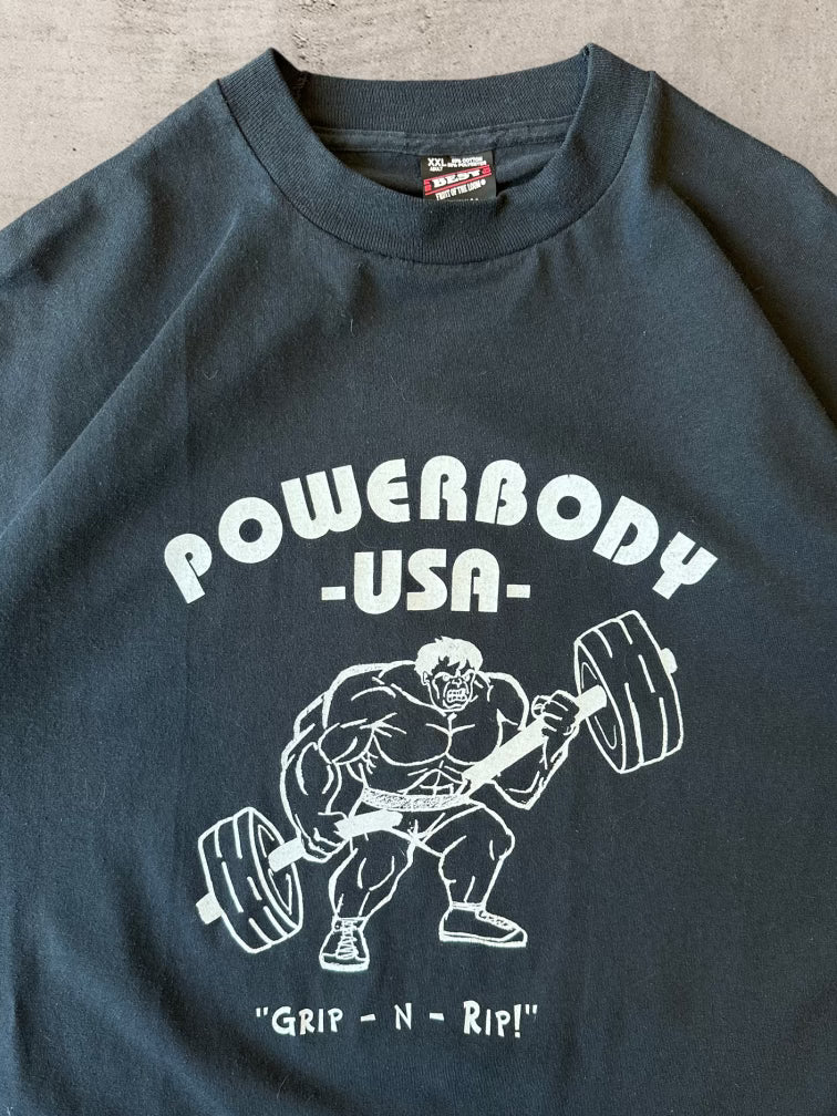 90s Power body USA T-Shirt - XL