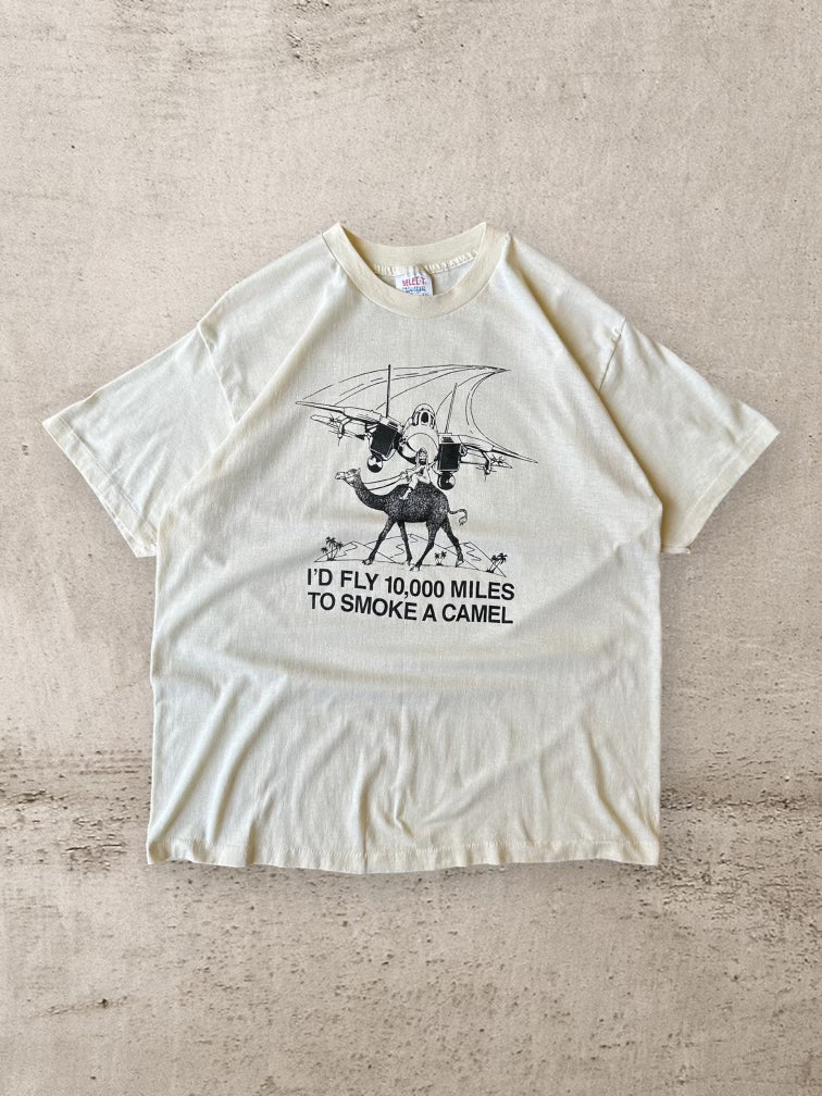 90s I’d Fly 10k Miles To Smoke a Camel T-Shirt - XL