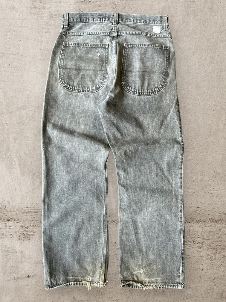 00s Gap Faded Black Denim Jeans - 32x30