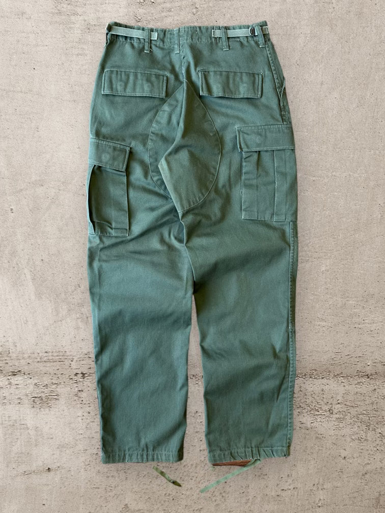 00s Proper Olive Green Military Cargo Pants - 28x31