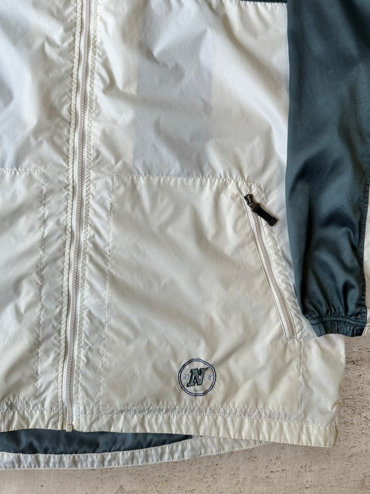 90s Nike White & Green Zip Up Jacket - XXL