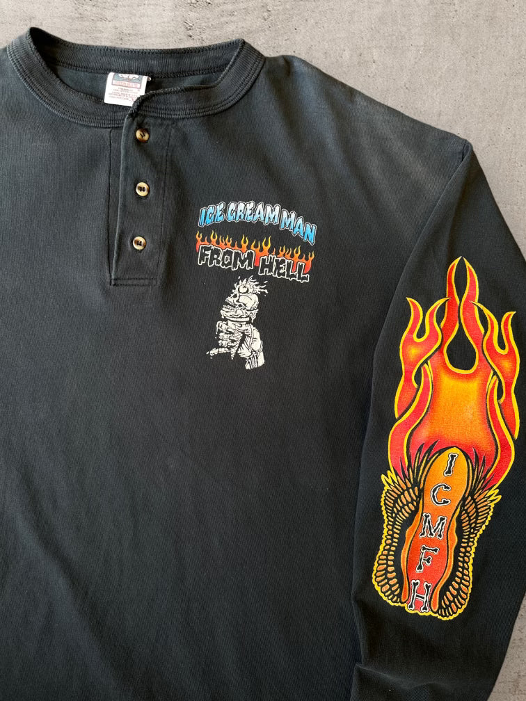 90s Ice Cream Man From Hell Long Sleeve T-Shirt - XL