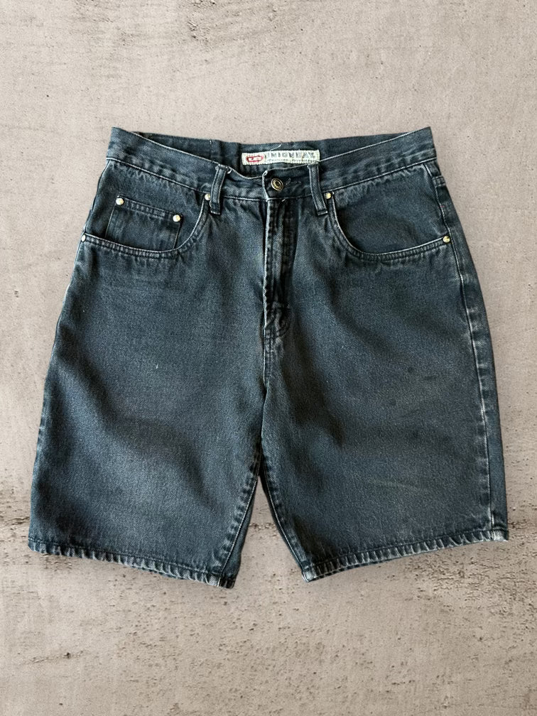 00s Union Bay Black Denim Shorts - 32”