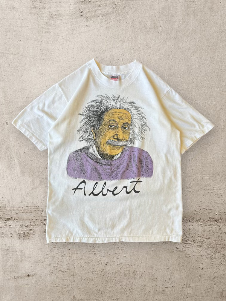 90s Albert Einstein Graphic T-Shirt - Large