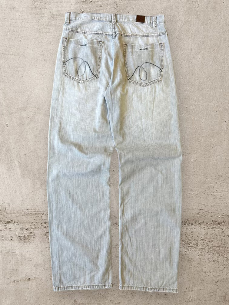 00s Faded Grey Denim Baggy Jeans - 33x33