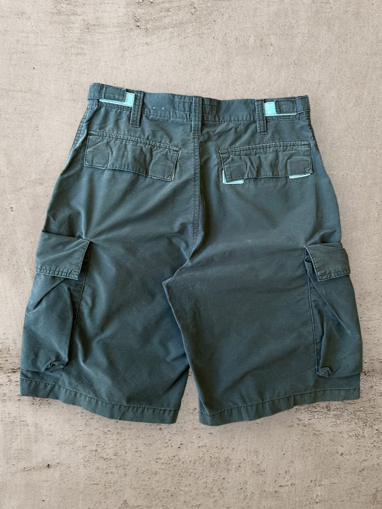 00s UnionBay Black Nylon Cargo Shorts - 32”