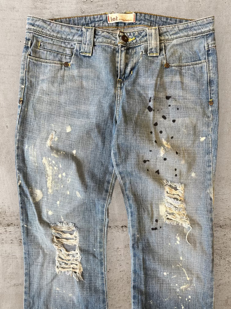 00s Lei Paint Splatter Denim Jeans - 32x33