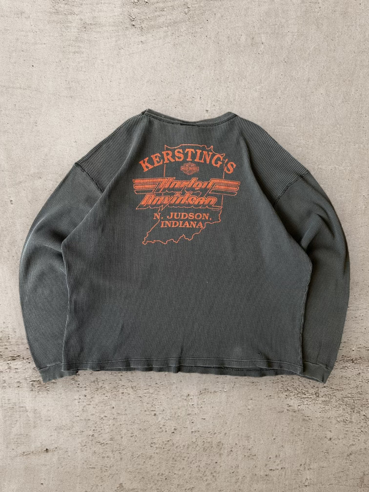 00s Harley Davidson Kerstings Thermal Long Sleeve Shirt - XL