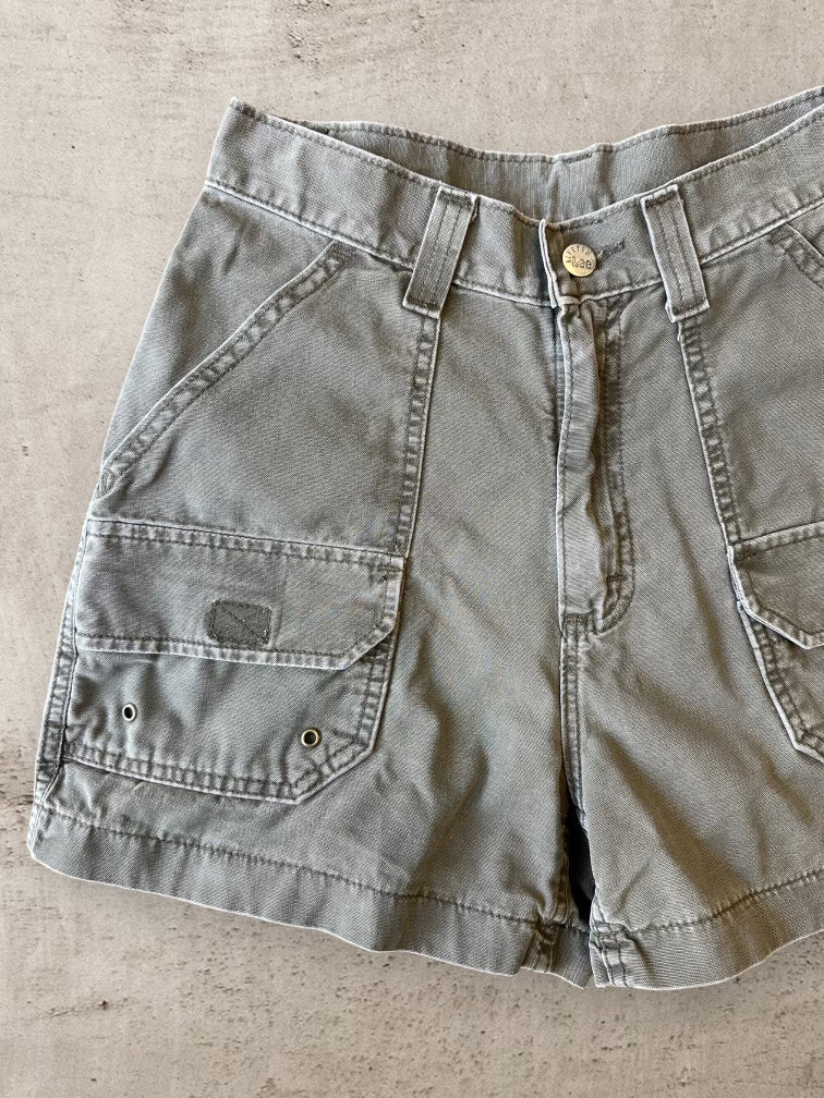 00s Lee Riveted Olive Cargo Shorts - 28”