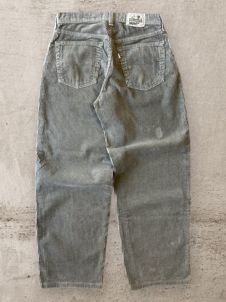 90s Levi’s SilverTab Olive Corduroy Baggy Pants - 32x30