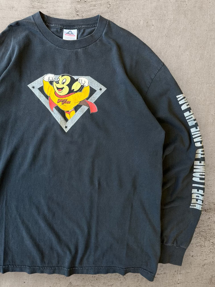 90s Mighty Mouse Long Sleeve T-Shirt - XL