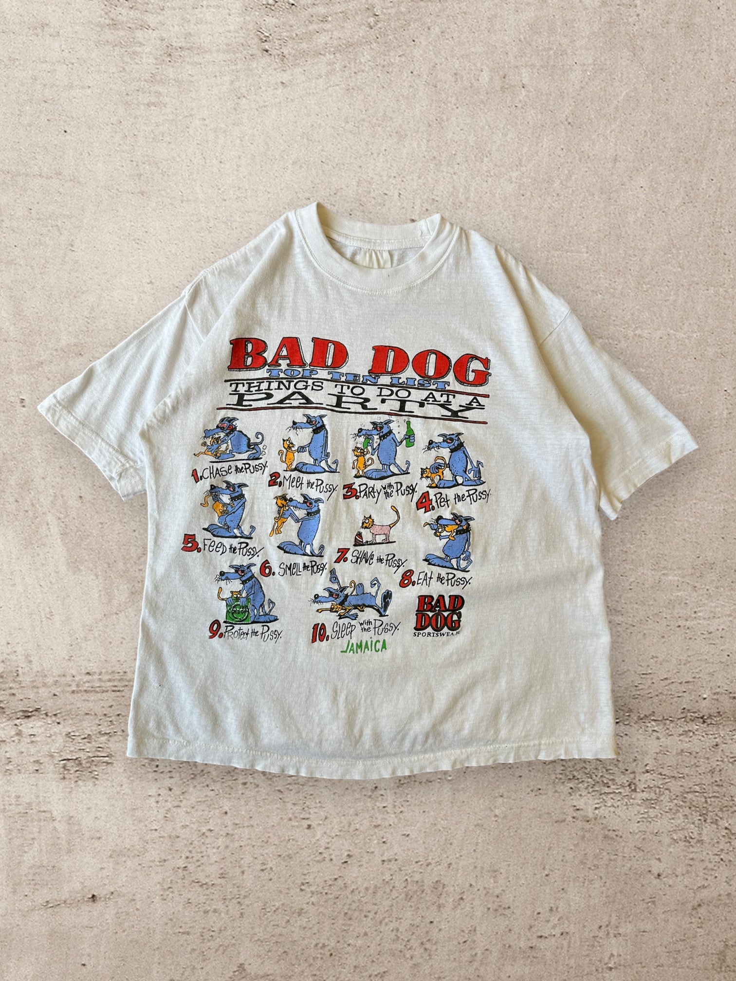 90s Bad Dog Graphic T-Shirt - Medium