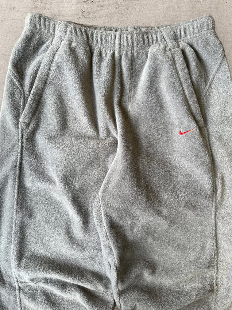 00s Nike Grey Fleece Pants - Large