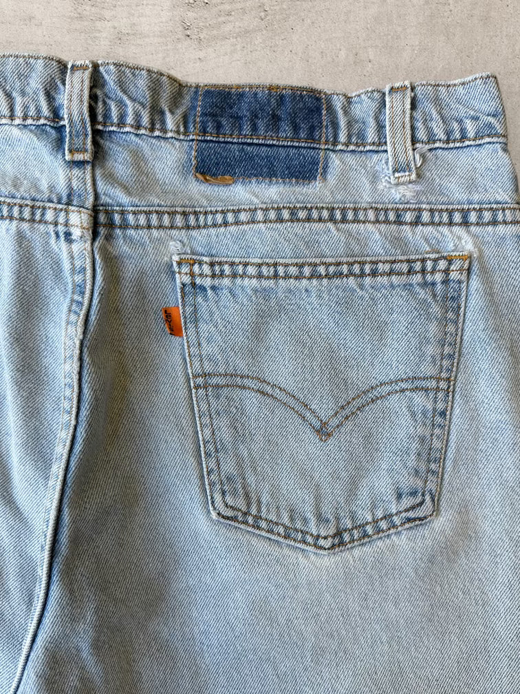 90s Levi’s Orange Tab Light Wash Denim Shorts - 36”