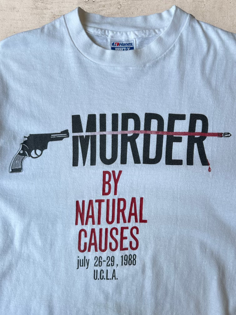 80s Murder By Natural Causes T-Shirt - Large