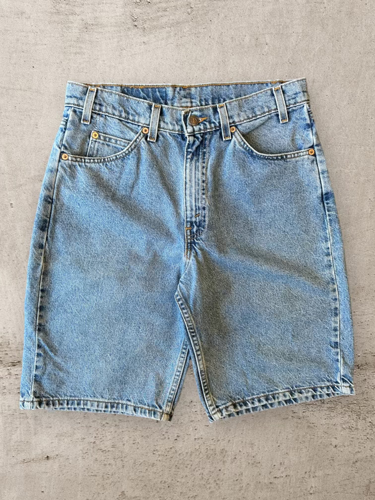 90s Levi’s 550 Orange Tab Light Wash Denim Shorts - 32”