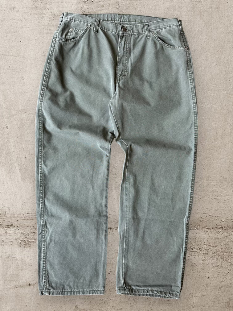 00s Dickies Olive Green Carpenter Pants - 38x30
