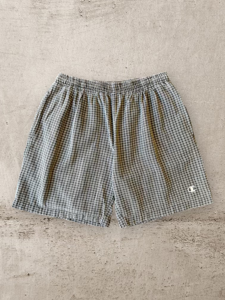 00s Champion Plaid Cotton Shorts - Large