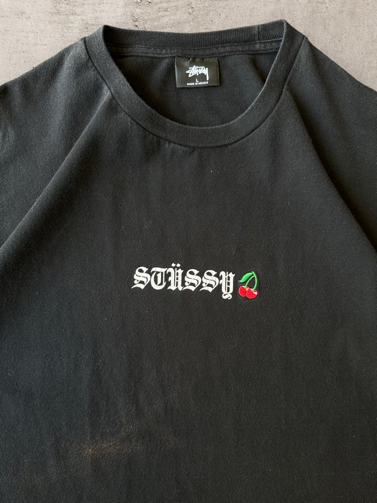00s Stussy Cherry Graphic T-Shirt - Large
