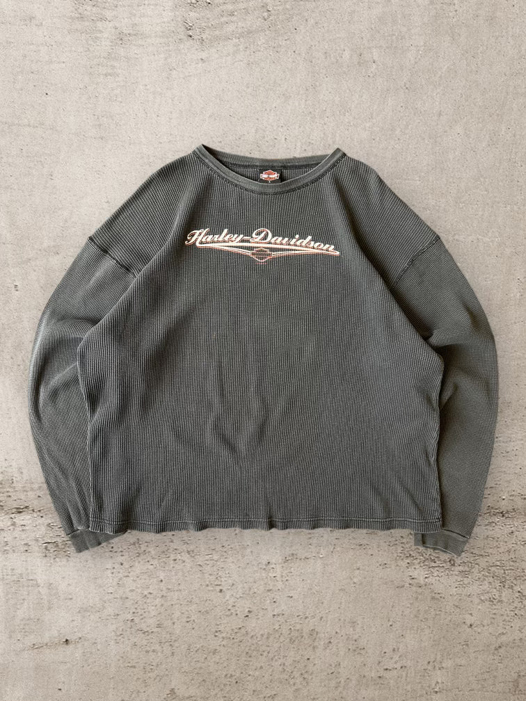 00s Harley Davidson Kerstings Thermal Long Sleeve Shirt - XL