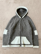 Load image into Gallery viewer, 90s Hand knit Colorblock Hoodie - M
