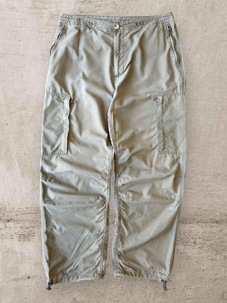 00s Grey Nylon Cargo Pants - 38x30