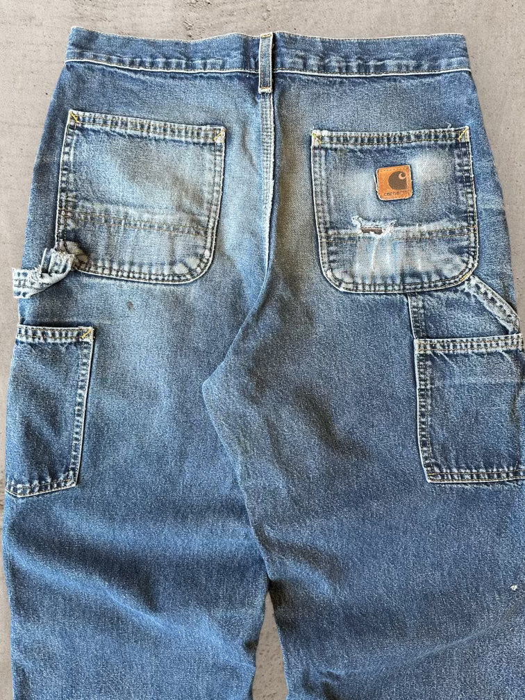 90s Carhartt Dark Wash Denim Carpenter Jeans - 31x31