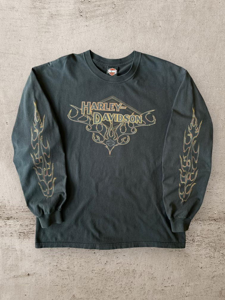 00s Harley Davidson Flamed Long Sleeve T-Shirt - Large – The Juncture