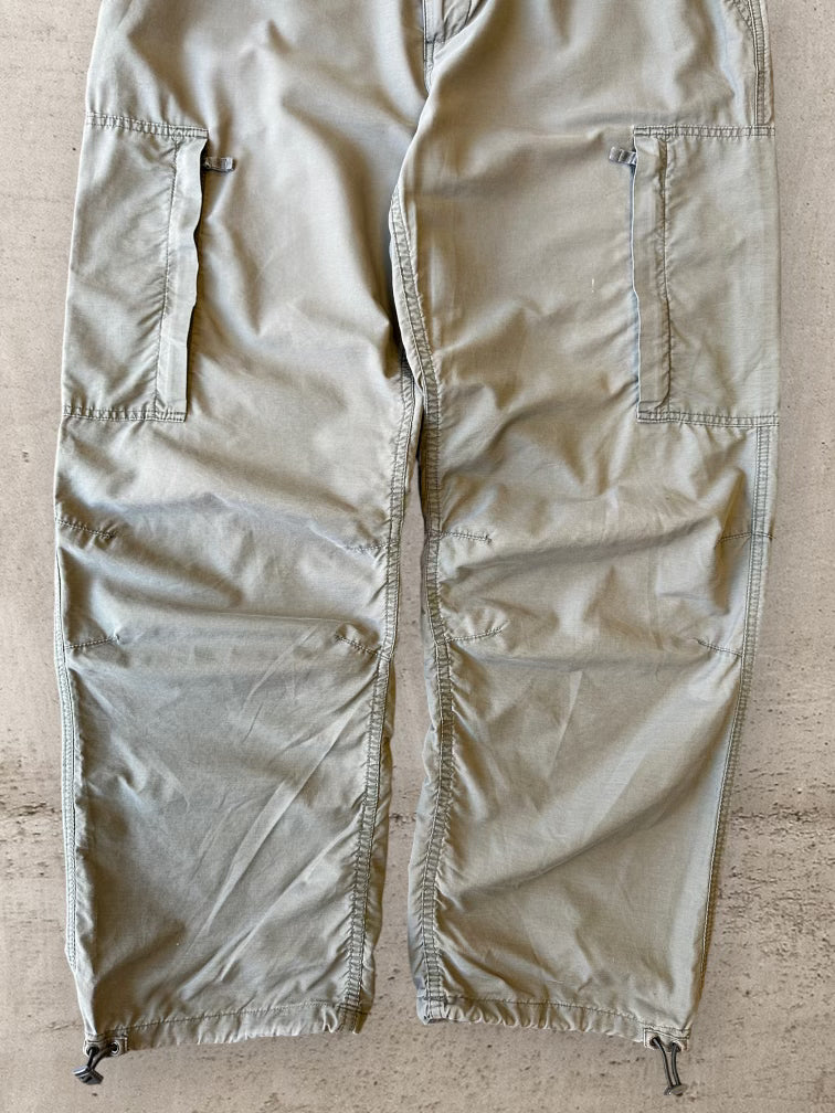00s Grey Nylon Cargo Pants - 38x30