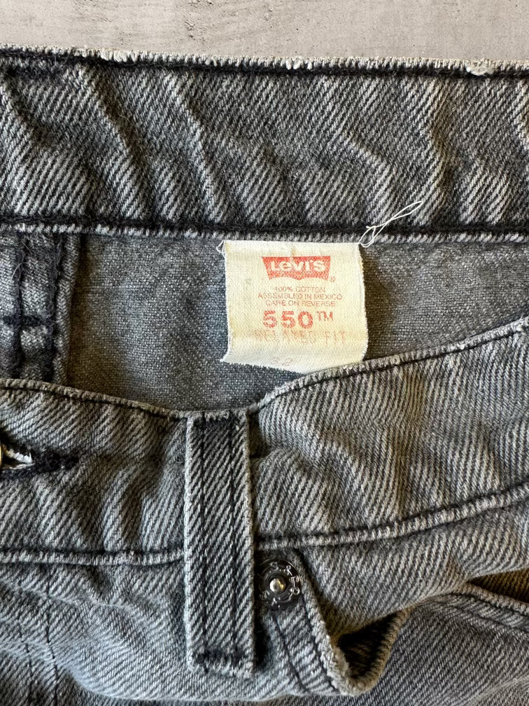 80s Levi’s Orange Tab Grey Denim Shorts - 32”
