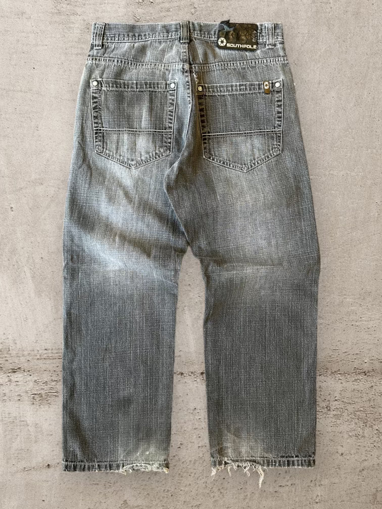 00s South Pole Faded Black Denim Jeans - 31x28