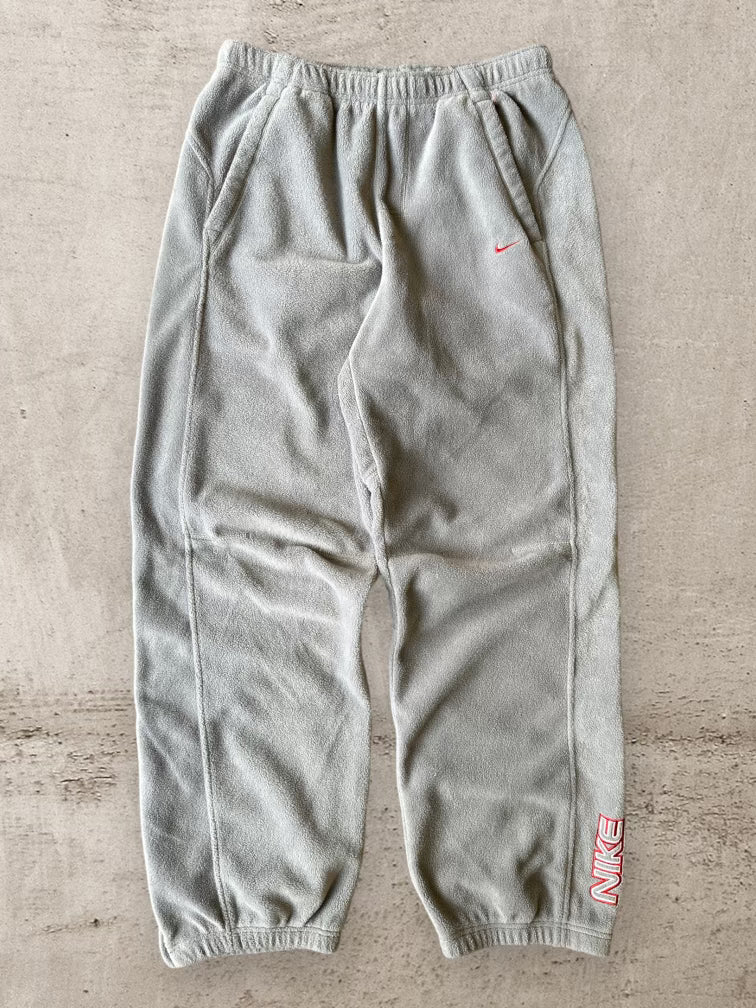 00s Nike Grey Fleece Pants - Large