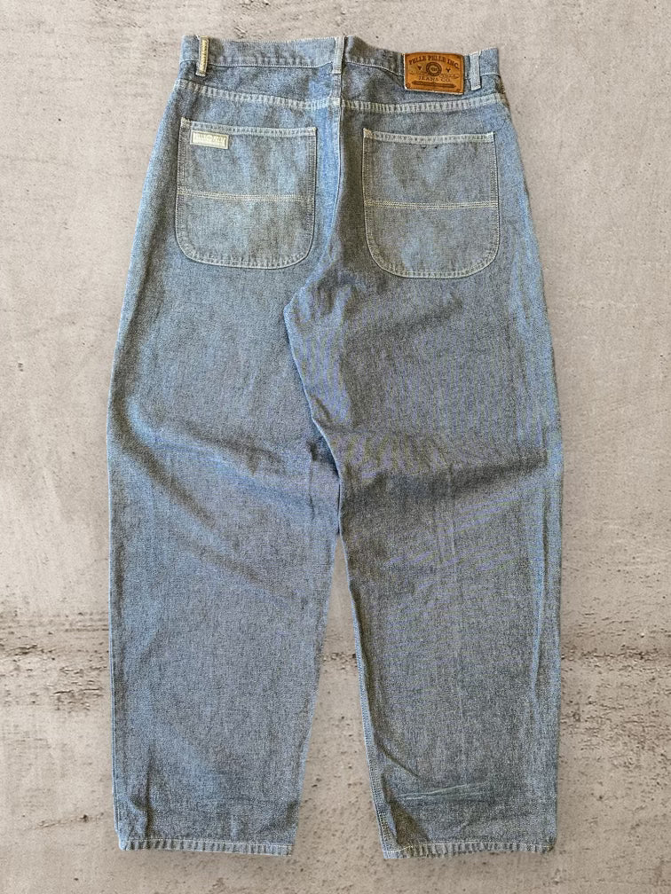 00s Pelle Pelle Baggy Denim Jeans - 37x34