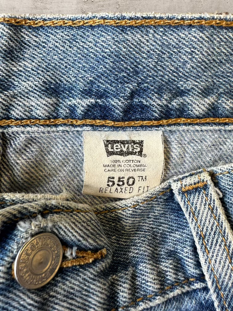 90s Levi’s 550 Light Wash Denim Shorts - 35”