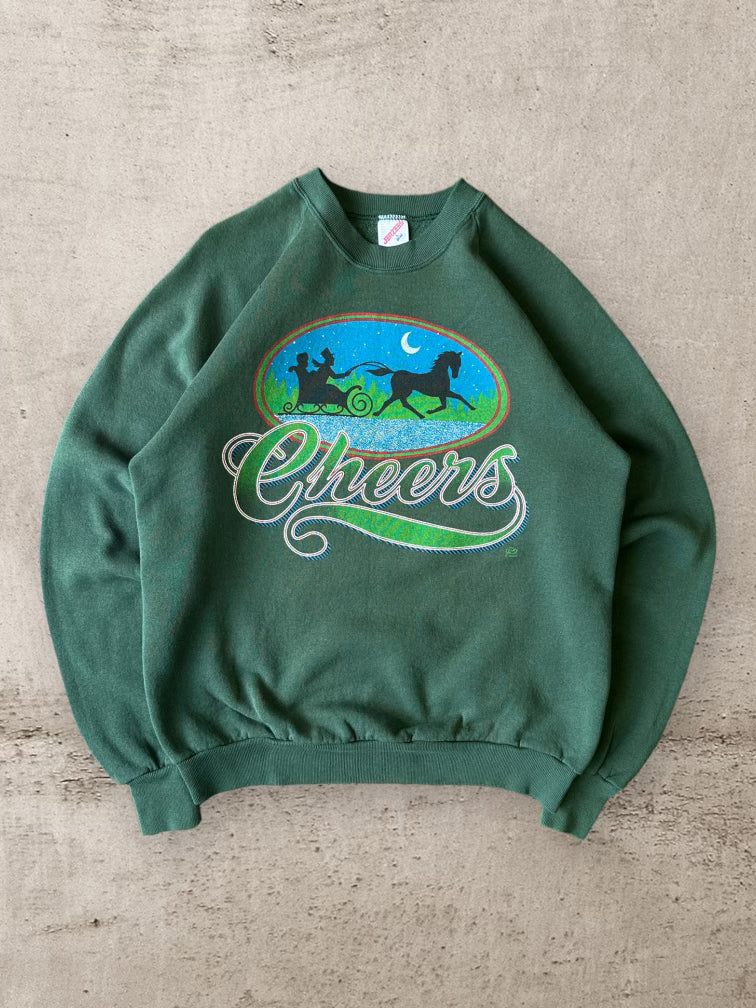 90s Cheers Forest Green Crewneck - Large