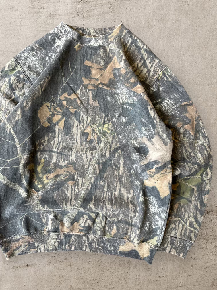 90s Real Tree Camouflage Crewneck - Large