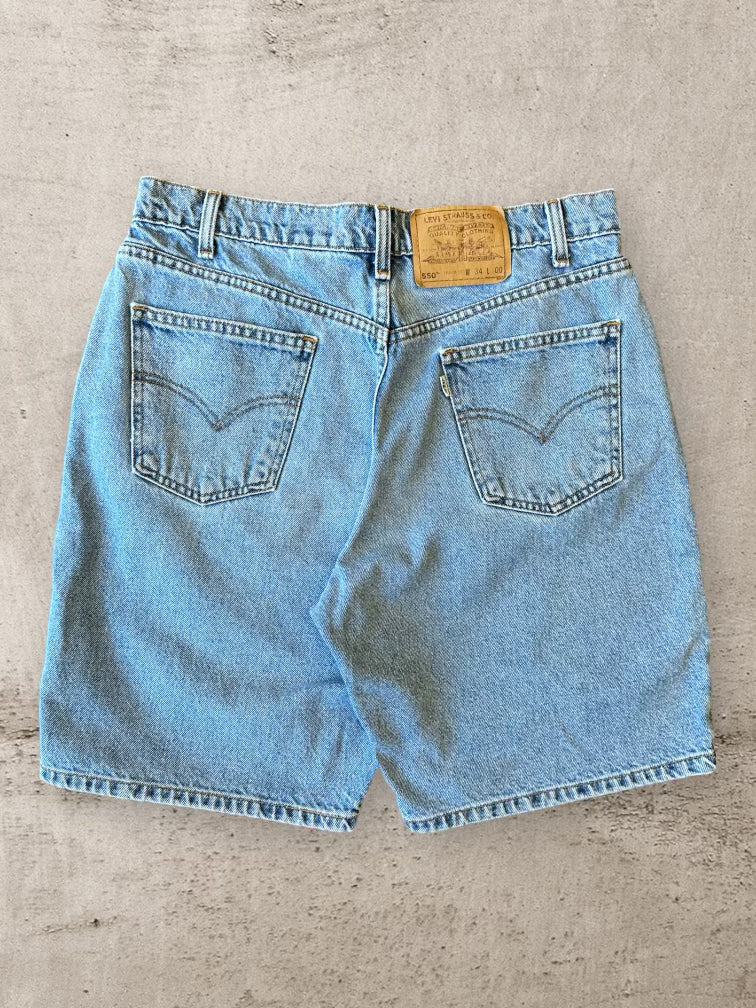 90s Levi’s 550 Light Wash Denim Shorts - 32”