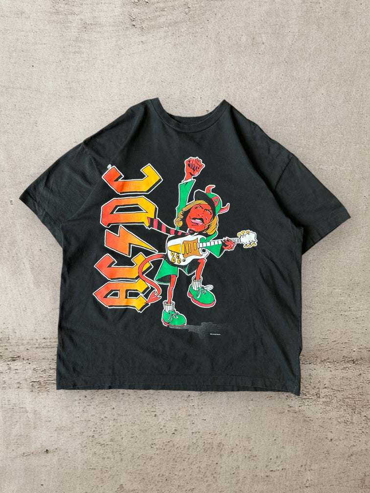 00s AC/DC Devil Graphic T-Shirt - XL