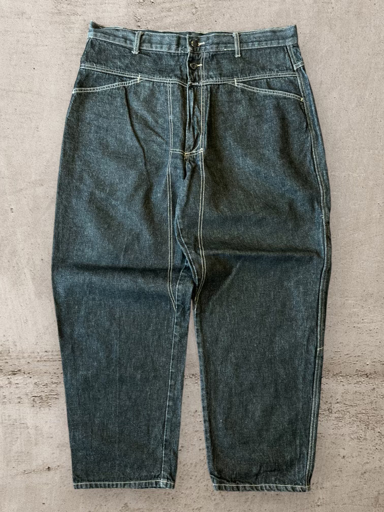 90s Marithe Francis Girbaud Black Denim Jeans - 38x30