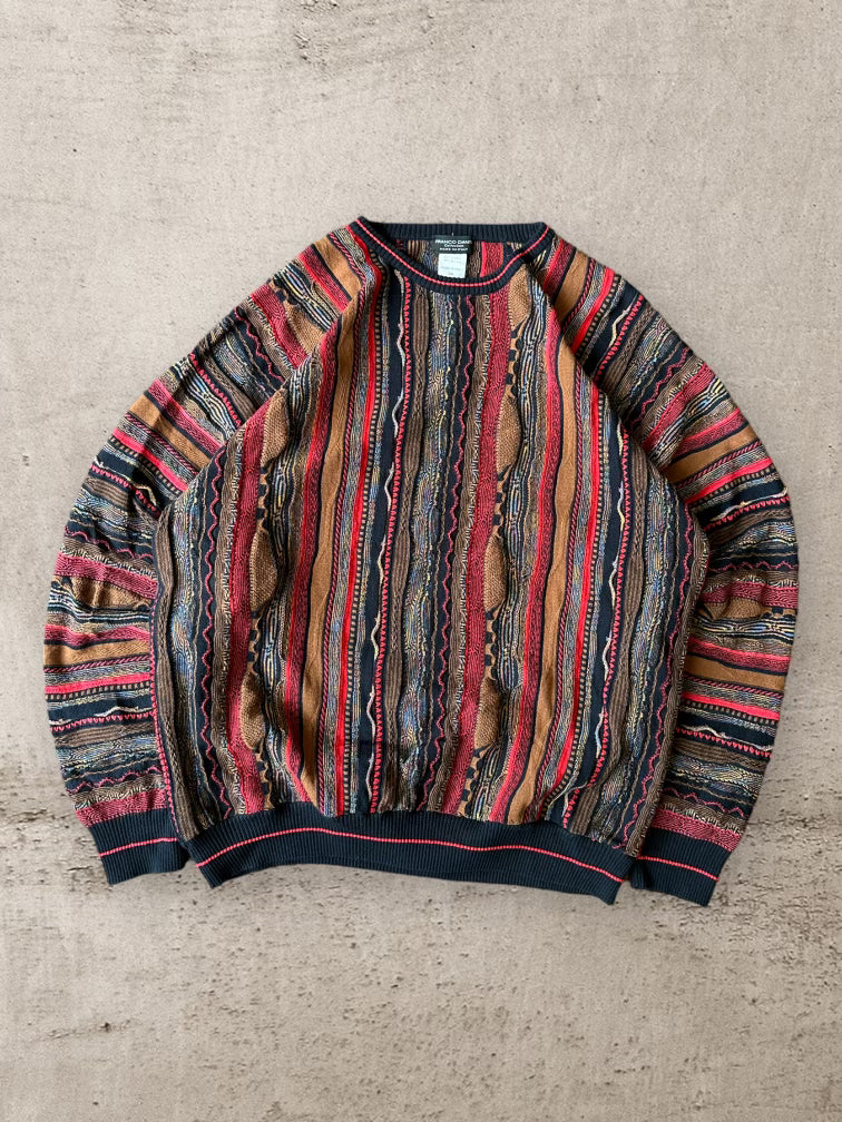 90s Franco Danti Multicolor Knit Sweater - XXL