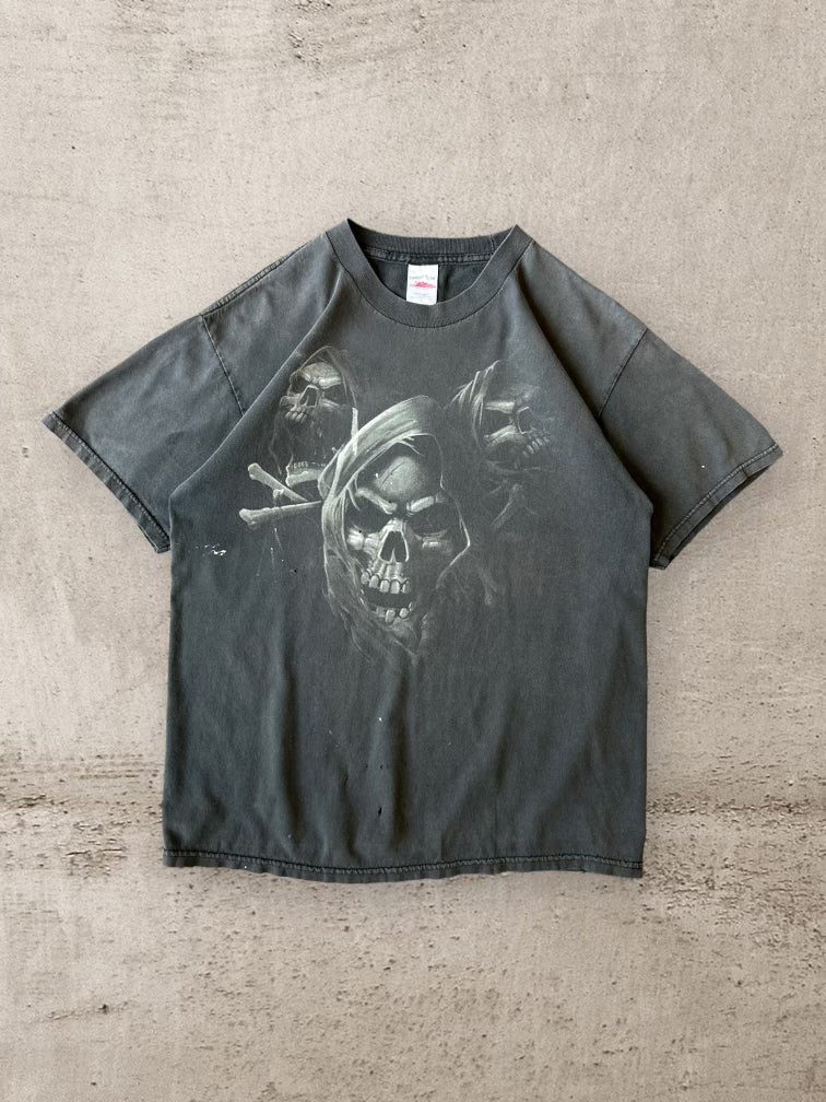 00s Skulls Graphic T-Shirt - Large