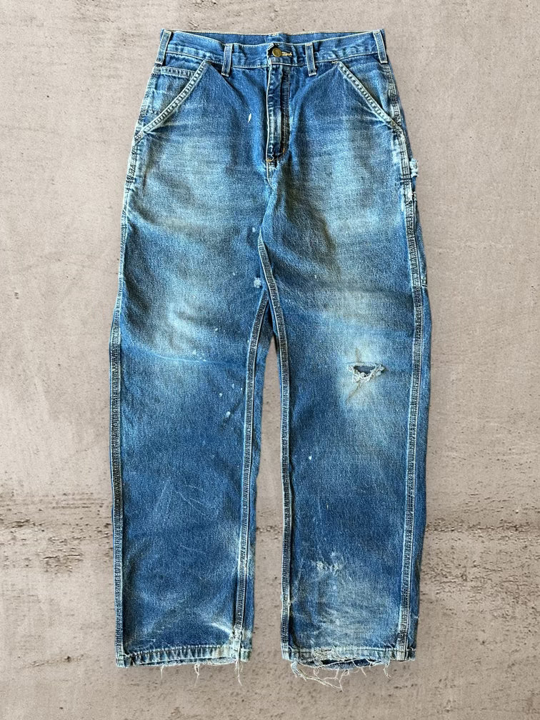 90s Carhartt Dark Wash Denim Carpenter Jeans - 31x31