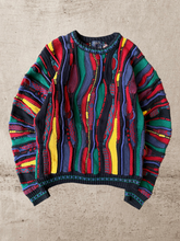 Load image into Gallery viewer, 90s Multicolor Intricate Knit Sweater - X-Large
