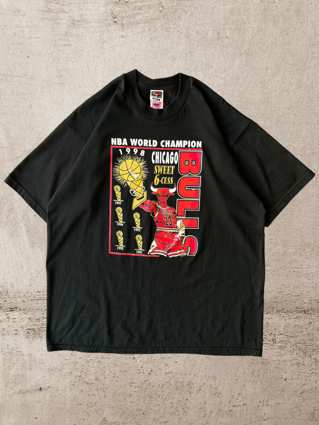 1998 Chicago Bulls 6x Champions T-Shirt - XL