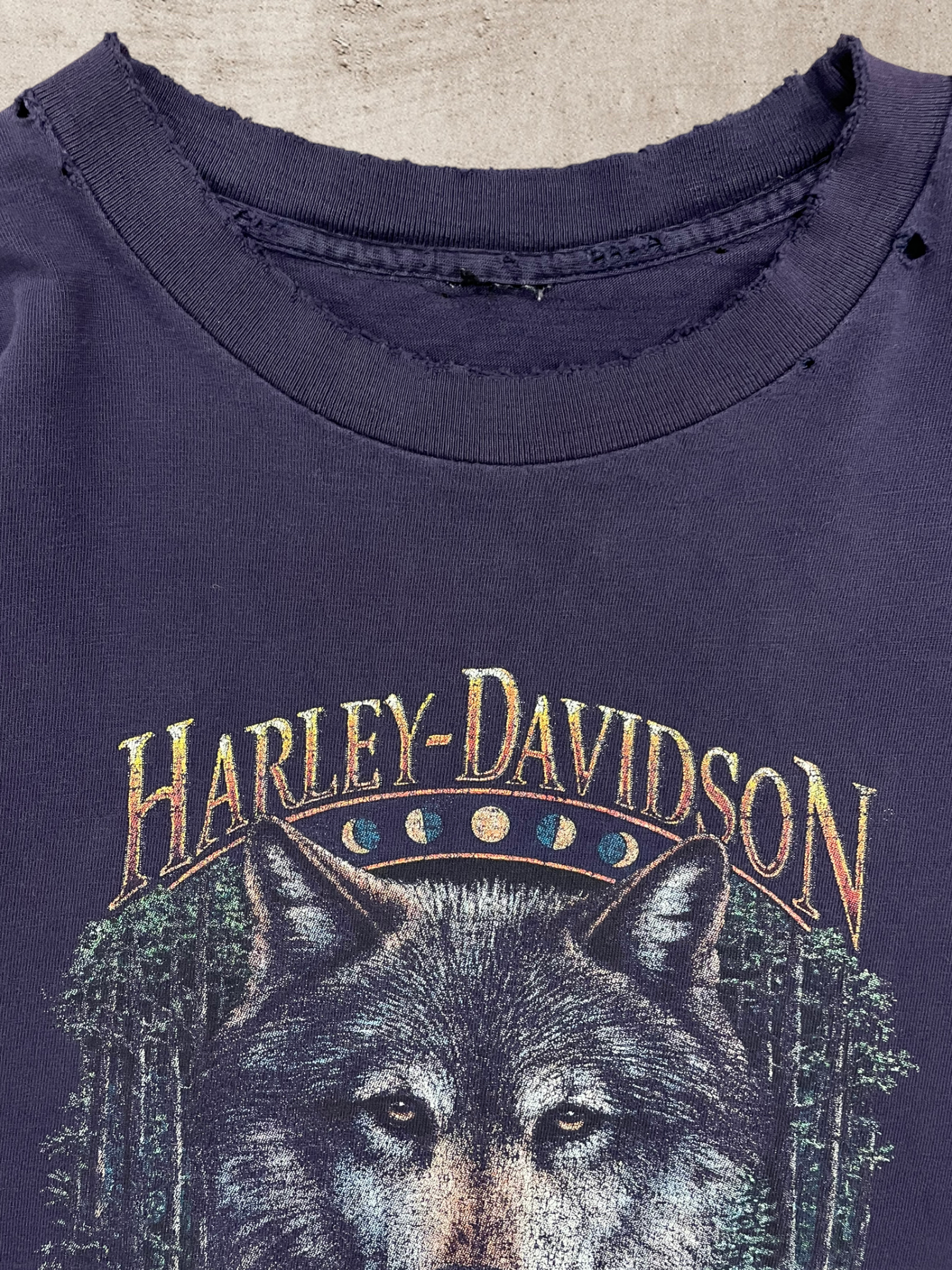 90s Harley Davidson Distressed T-Shirt - XL