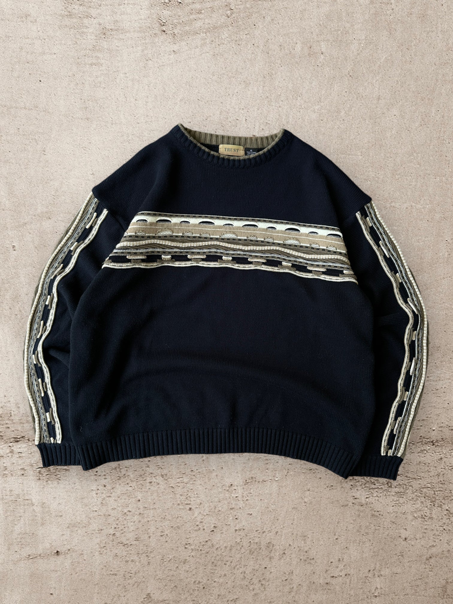 Vintage 3D Knit Sweater - XL