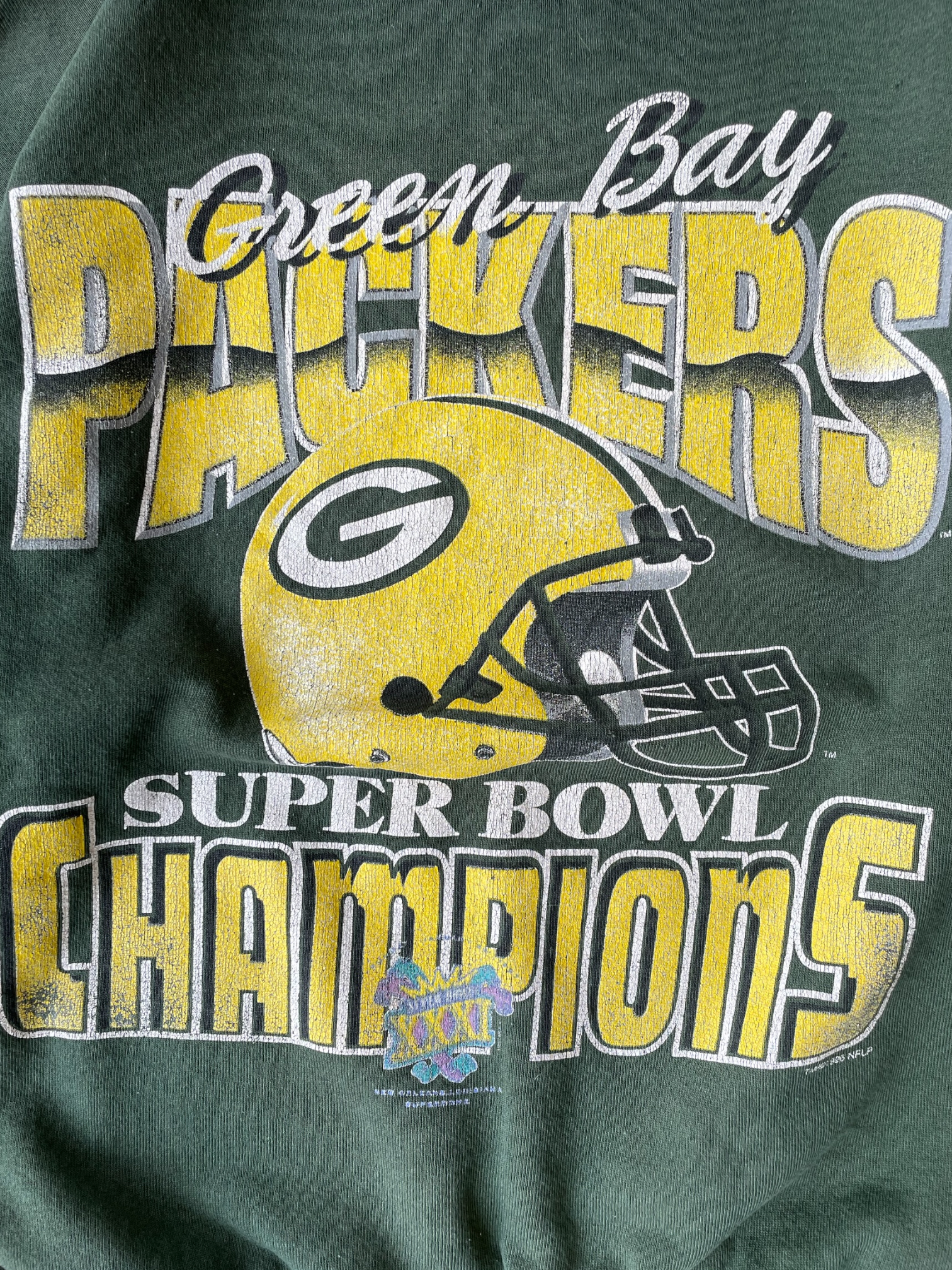 1996 Green Bay Packers Super Bowl Champions Crewneck - Large