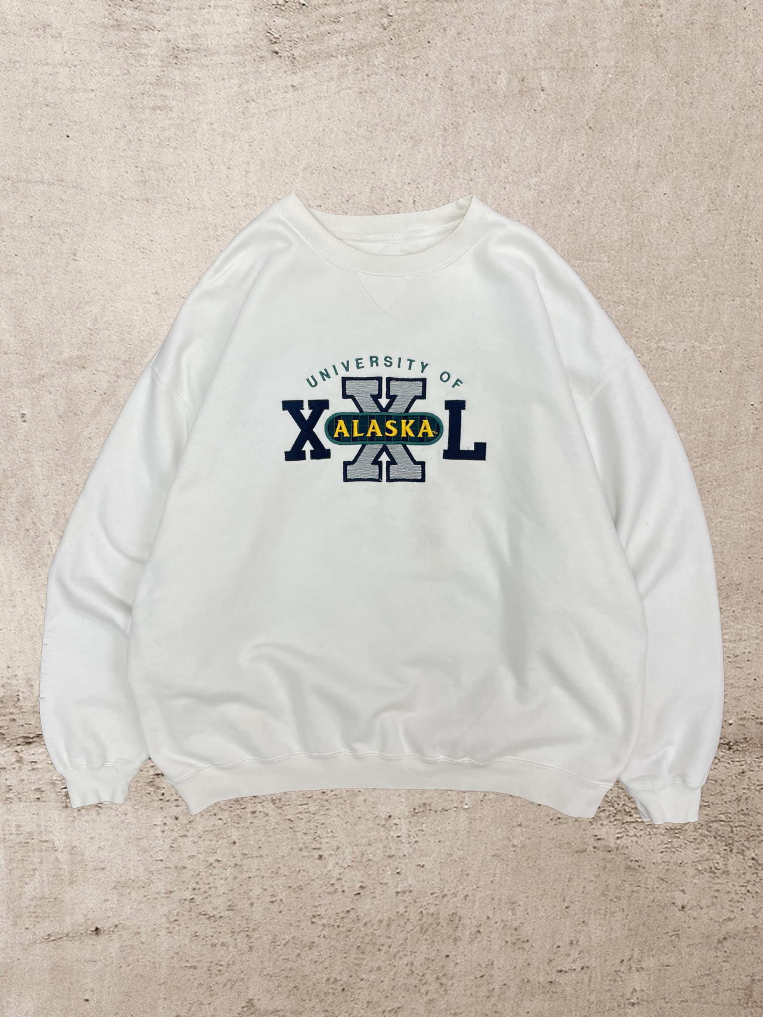 90年代 アラスカ大学クルーネック - XXL